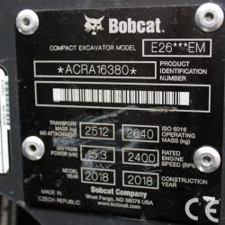 Bobcat E26 Compact SOLD !!!!